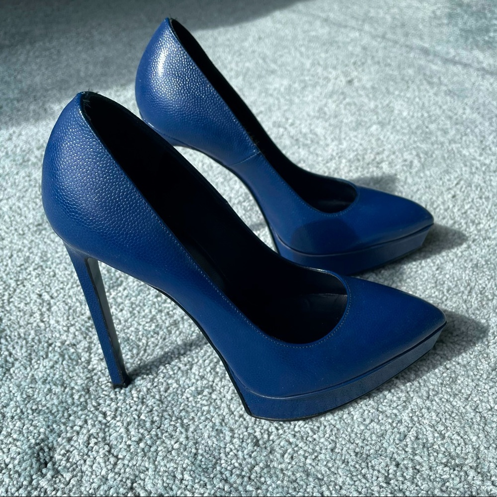 Saint Laurent dark blue high heels